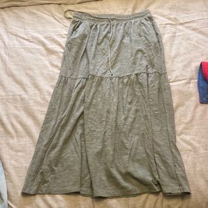 Green gap maxi skirt